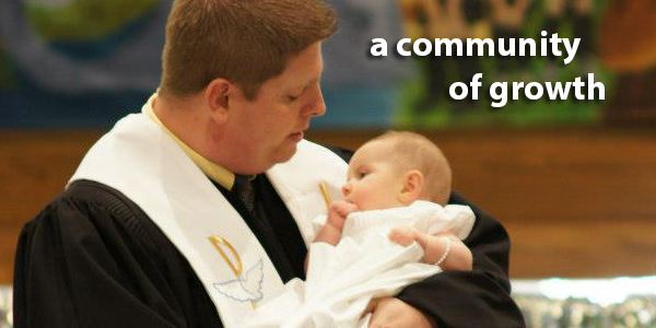 A baptism at Christ Memorial Presbyterian Church in Columbia, Maryland